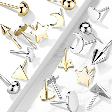Push-in sans fil en or 14K, disponible dans différents modèles