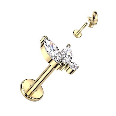 Sublime labret en titane avec filetage interne