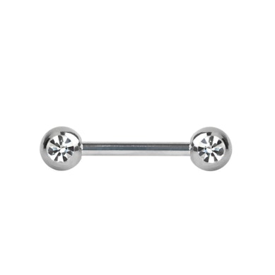 Tige Barbell pour le têton avec pierre