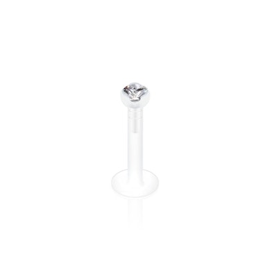 Labret en PTFE avec pierres de différentes couleurs