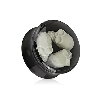 Plug en acrylique avec trois crânes