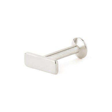 Labret avec haut rectangulaire et filetage interne