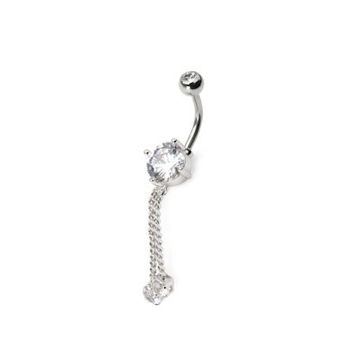 Piercing pour le nombril avec pierres et chaînes