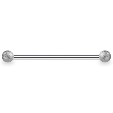 Tige barbell droite avec boule effet diamant
