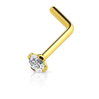 Stud pour le nez avec pierre sertie avec des griffes