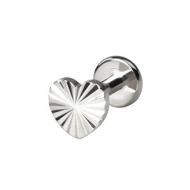 Labret en forme de cœur et motif texturé