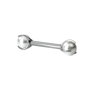 Barbell en titane pour le téton avec des perles