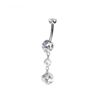 Piercing pour le nombril en titane avec un pendentif