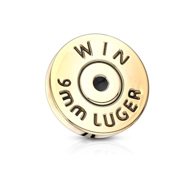 Partie supérieur de bijou micro-dermal avec charm en forme de douille de balle