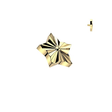 Dermal top en titane en forme d'étoile et motif texturé