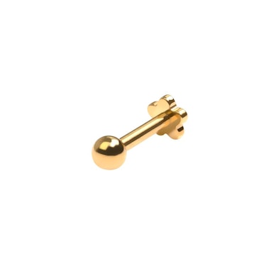 Labret en titane avec disque en forme de fleur