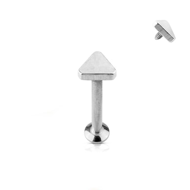 Labret avec filetage interne et partie supérieure en forme de triangle