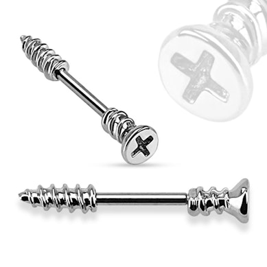 Barbell pour le téton en forme de vis