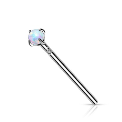 Piercing au nez queue de poisson en or 14 carats avec pierre opale