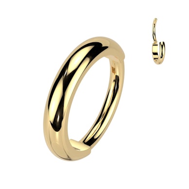Anneau segment huggie en titane