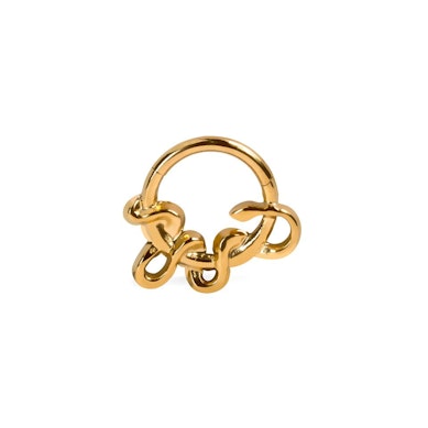 Anneau à charnière avec design en forme de serpent
