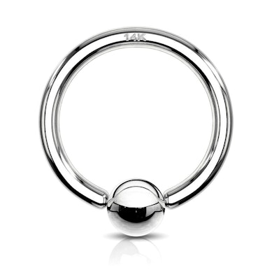 Anneau captif en or 14 carats