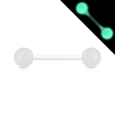 Piercing pour la langue lumineux en 6 couleurs différentes