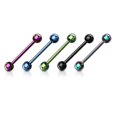 Lot de 5 piercing pour la langue en titane