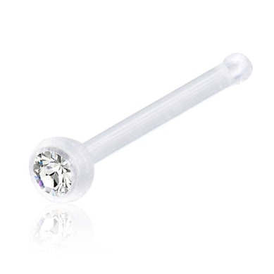 Tige Barbell pour le nez en acrylique avec pierre