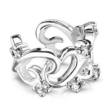 Earcuff avec un cœur en filigrane