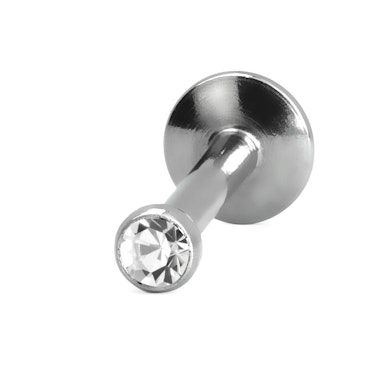 Labret avec petite pierre et filetage interne