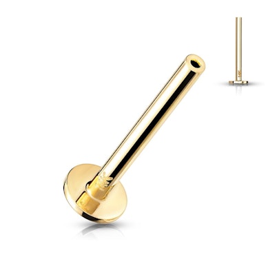 Push-in labret en or 14K