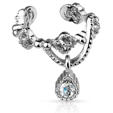 Manchette pour l'oreille avec des pierres en pendentif