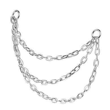 Triple chaîne en titane pour relier des bijoux