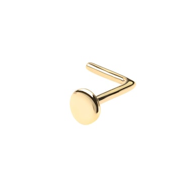 Piercing au nez en or 14 carats avec un dessus plat