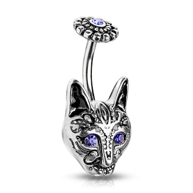 Piercing pour le nombril avec un joli chat tribal