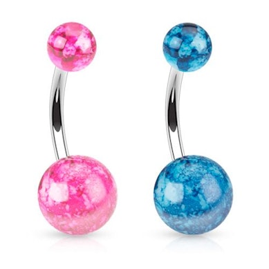 Piercing pour le nombril avec structure en marbre