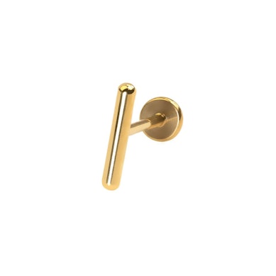 Labret en titane avec une barre