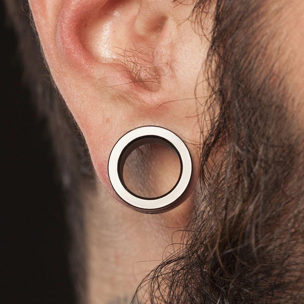 Tunnels D'oreille (plugs) En Acier Inoxydable à Paillettes - Tailles 6mm à 16mm, Pour Hommes/femmes