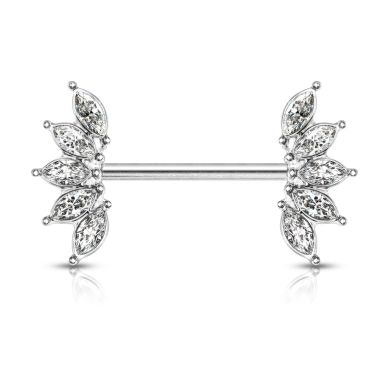 Piercing pour le téton avec gamme de pierres