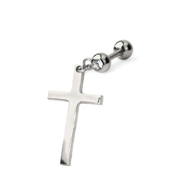 Tige droite avec un pendentif en forme de croix