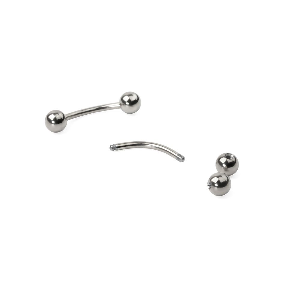 Tige barbell courbée en titane
