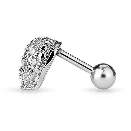 Piercing pour l'oreille avec tête de mort