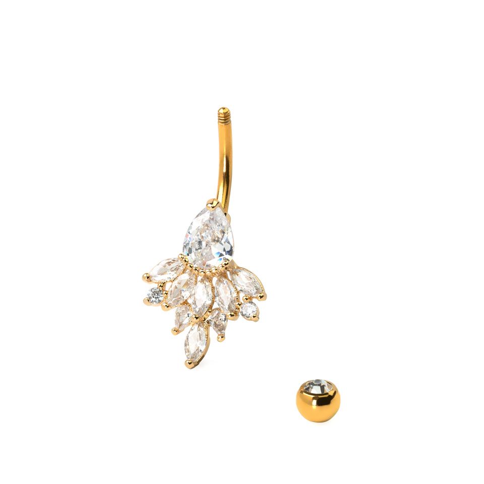 Piercing pour le nombril avec pendentif en pierre