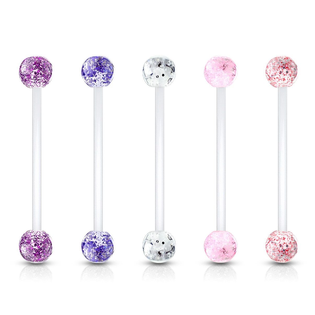 Piercing pour le nombril femme enceinte avec des boules scintillantes