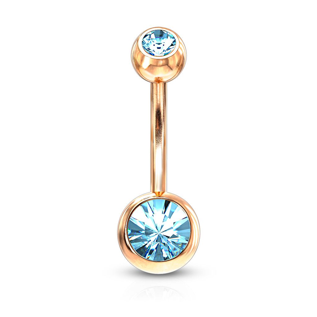 Piercing pour le nombril revêtement Or rouge