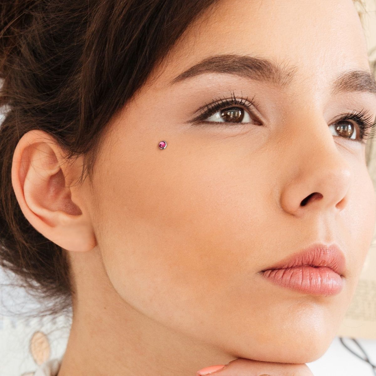Top microdermal avec couleur au choix