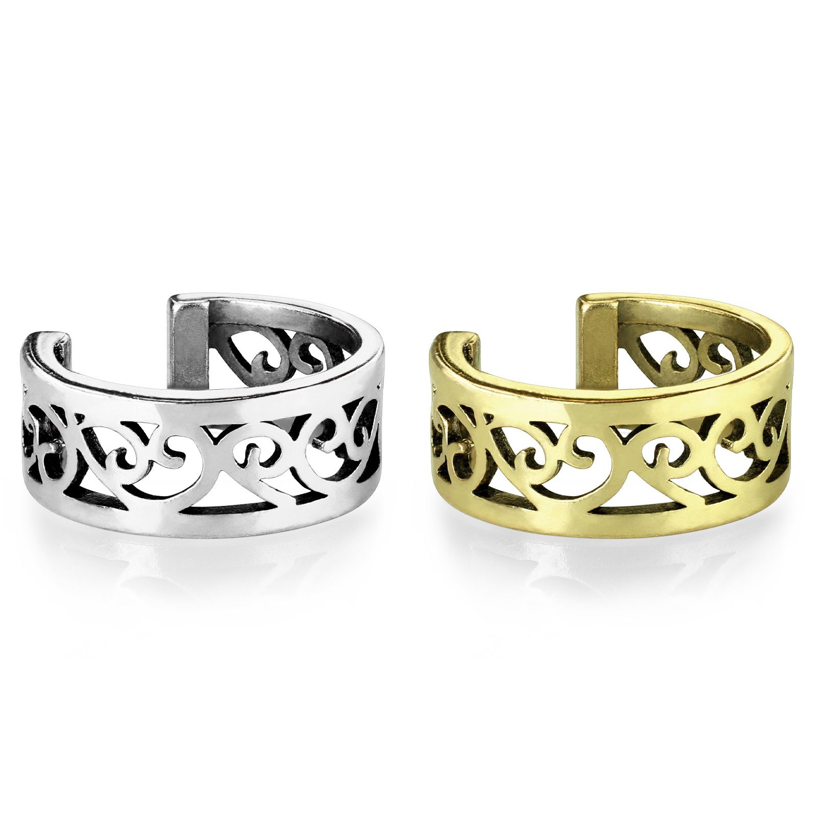 Earcuff avec cœurs en filigrane ajouré