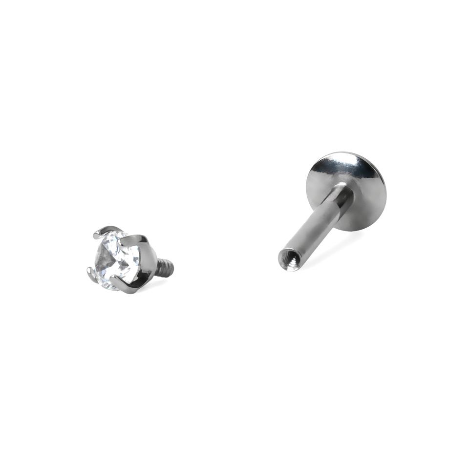 Labret en titane et plusieurs designs ornés de pierres