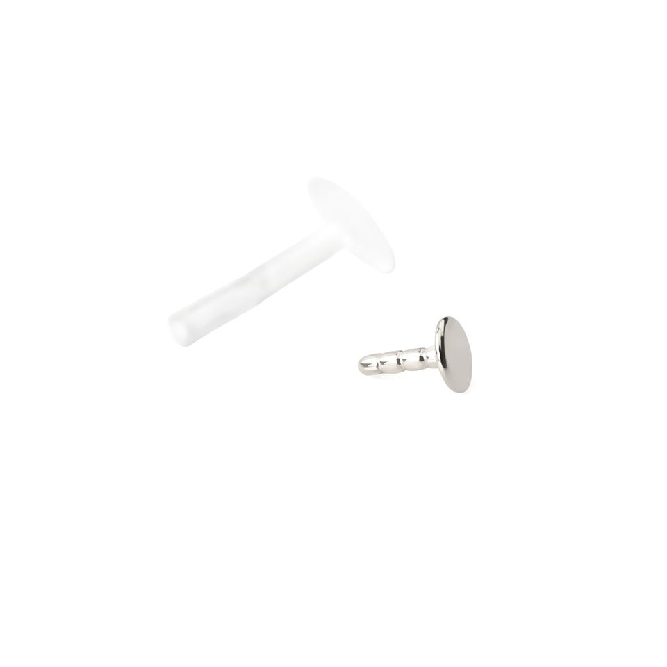 Labret en or 14 carats avec un top rond