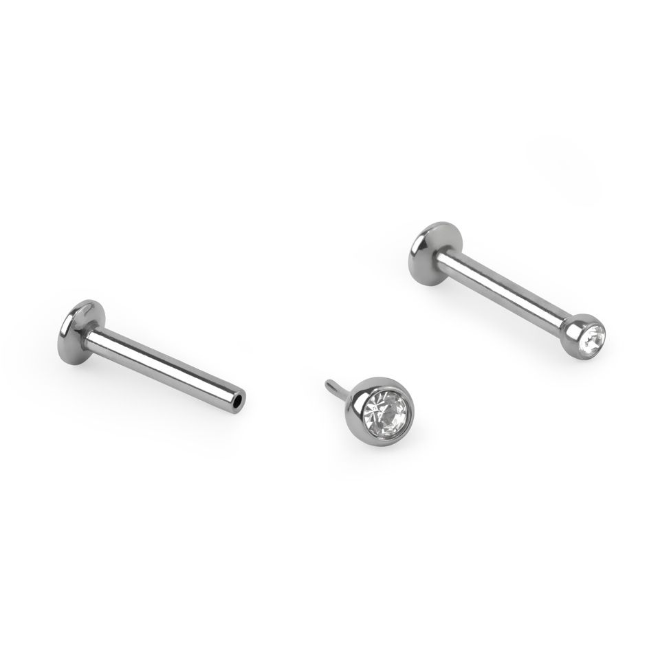 Labret push-in avec une pierre