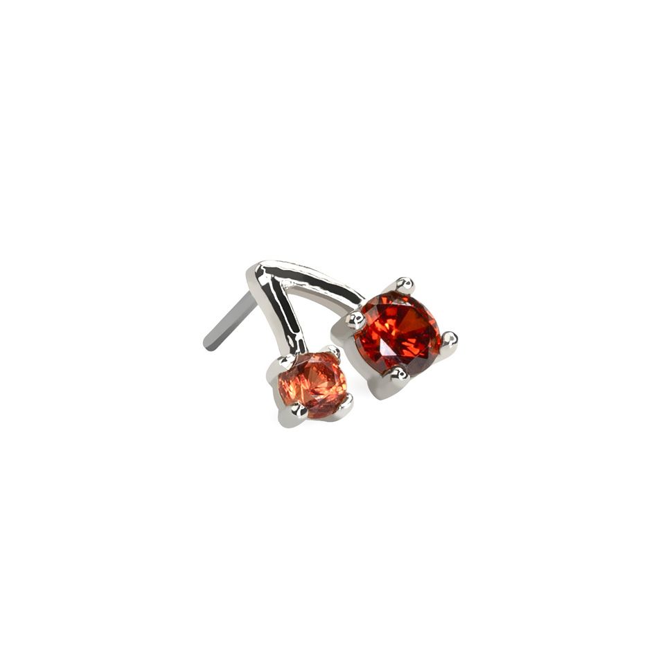 Top push-in en or 14K et design en forme de cerises