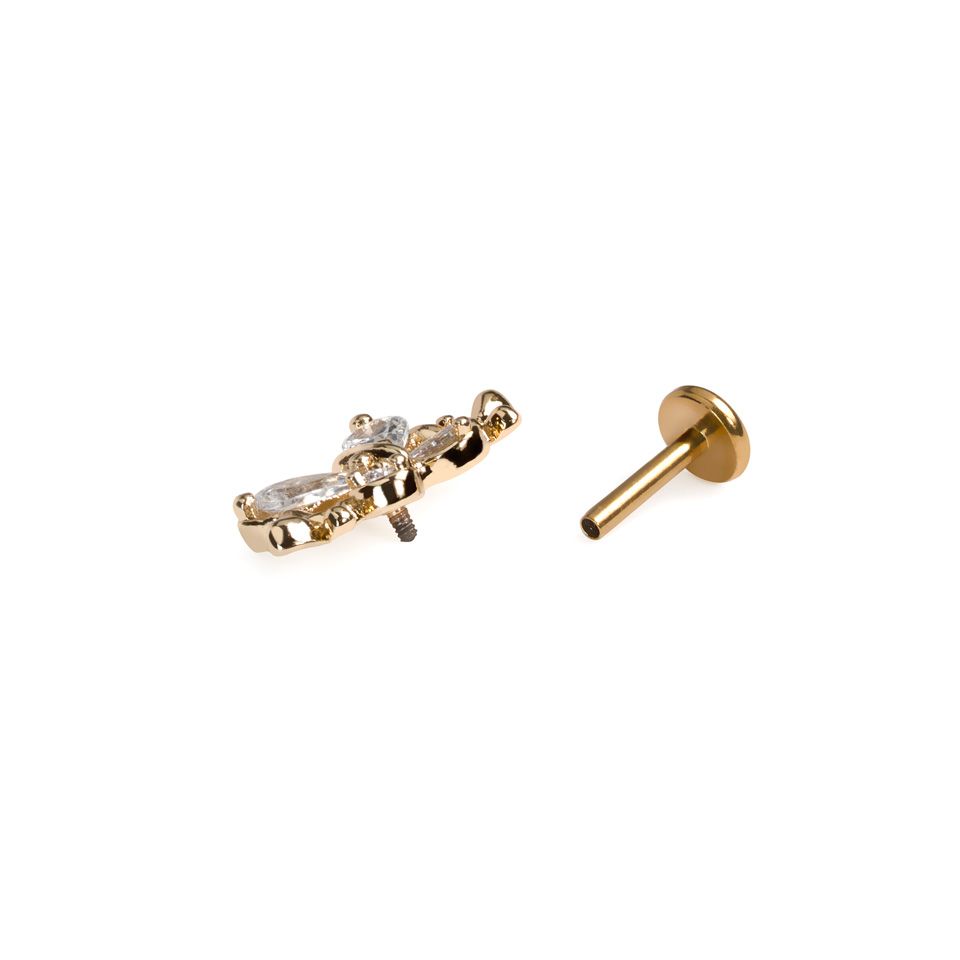 Labret avec trois papillons