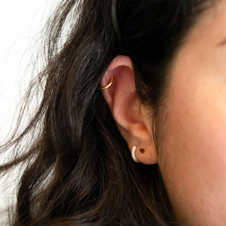 Labret avec design coeur