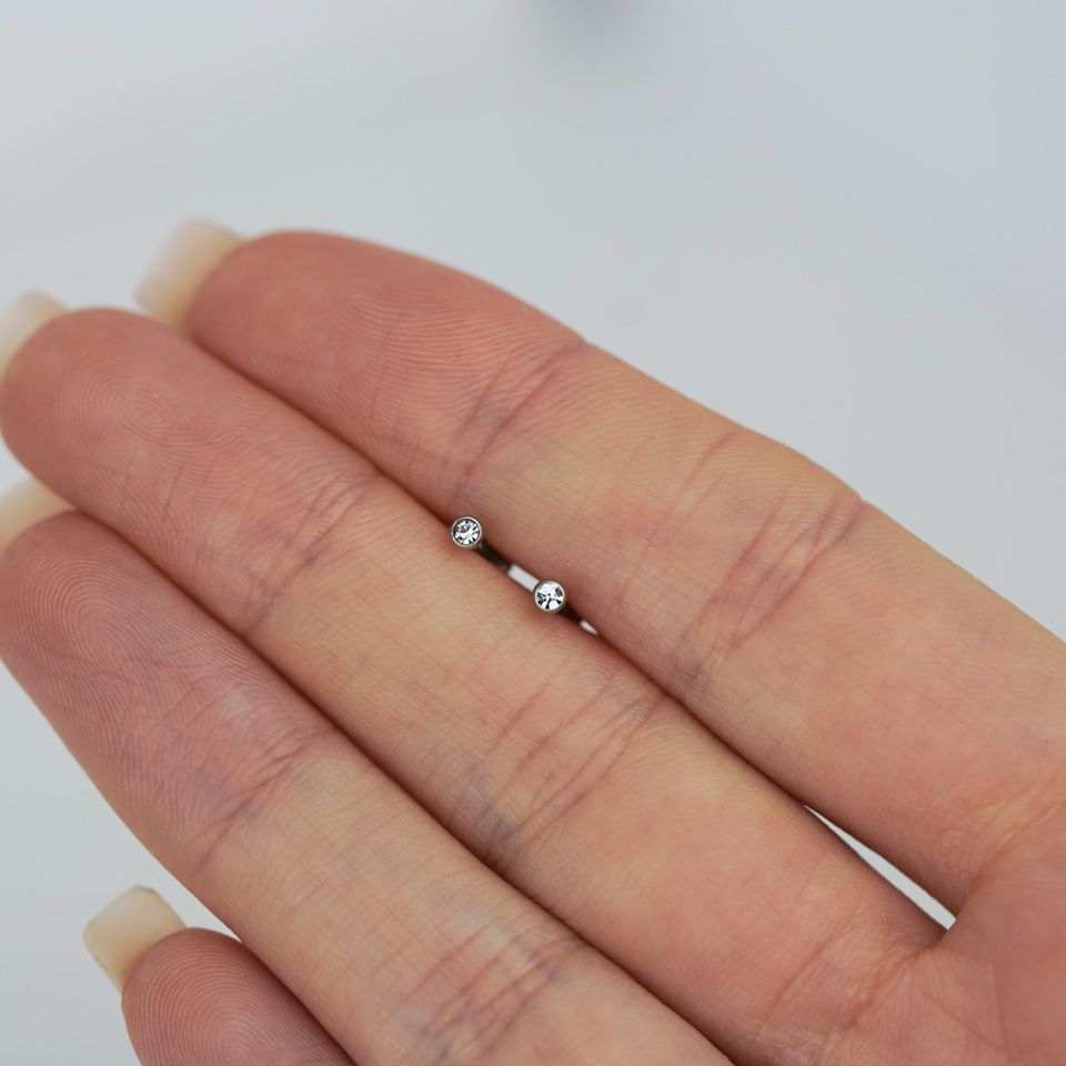 Labret avec petite pierre et filetage interne